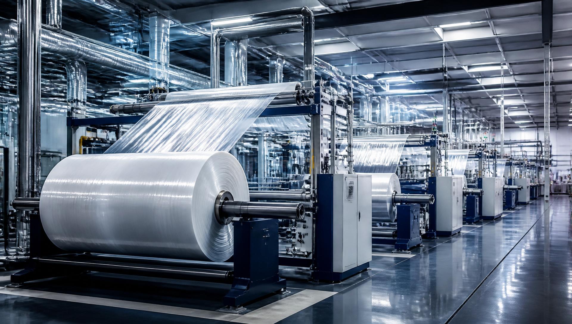 Linha de produção industrial de embalagens plásticas flexíveis